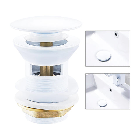 White Sink Drain Stopper