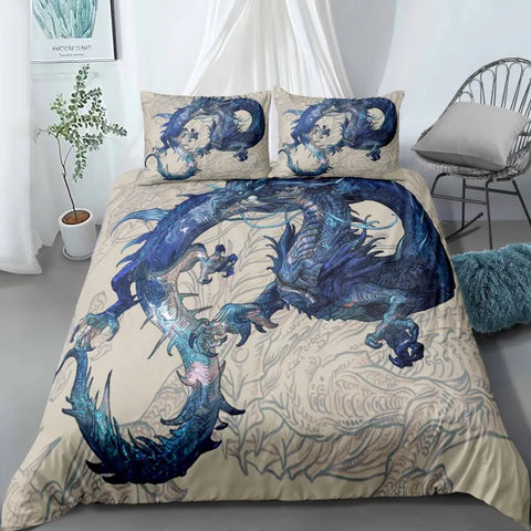 Dragon Duvet Pillow Cover Set