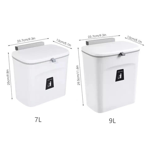 Sliding Lid Hanging Kitchen Trash Can