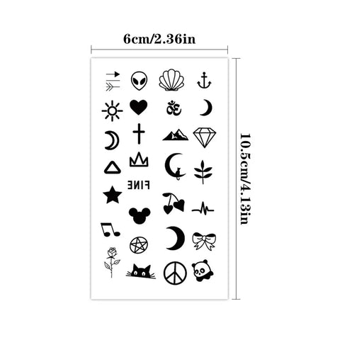 10pcs Waterproof Temporary Finger Tattoo