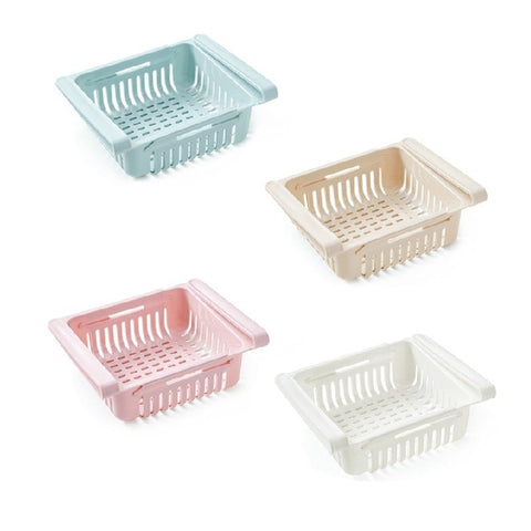 Plastic retractable Fridge Drawer Organizer