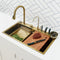 Stainless Steel Gold Knife Rack Waterfall Kitchen Sink