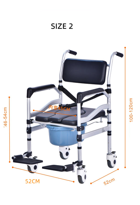 Foldable Toilet Wheelchair