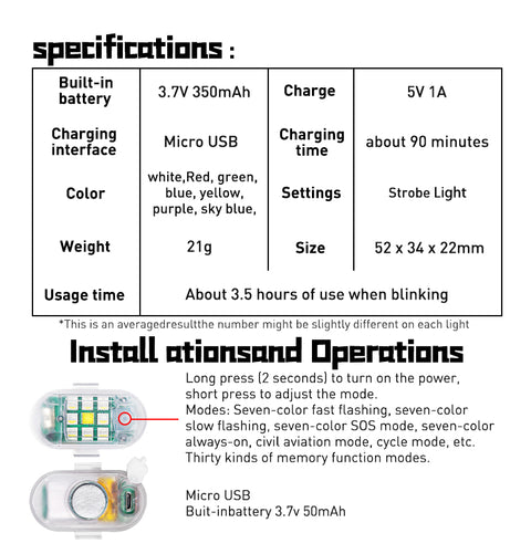 2PCS Wireless LED Light