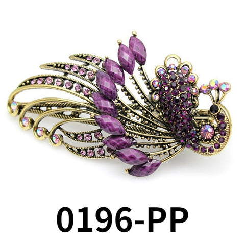 Exquisite Peacock Flower Crystal Hair Pin