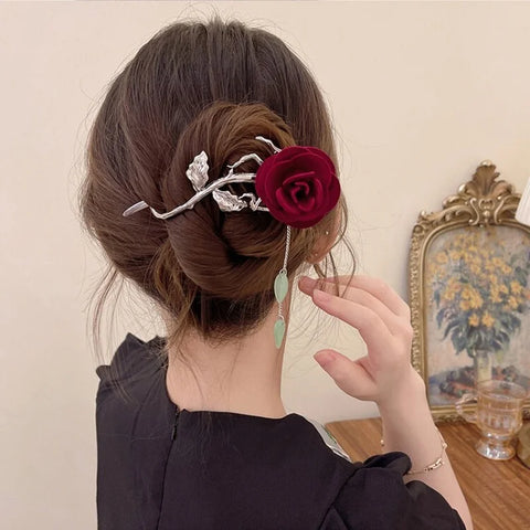 Velvet Rose Hairpin