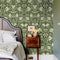 Green Boho Floral Adhesive Wallpaper