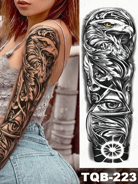 Large Full Arm Sleeve Waterproof Temporary Tattoo