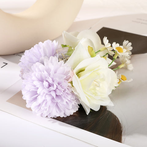 40 Styles Plush Synthetic Fabric Flower Hair Claw