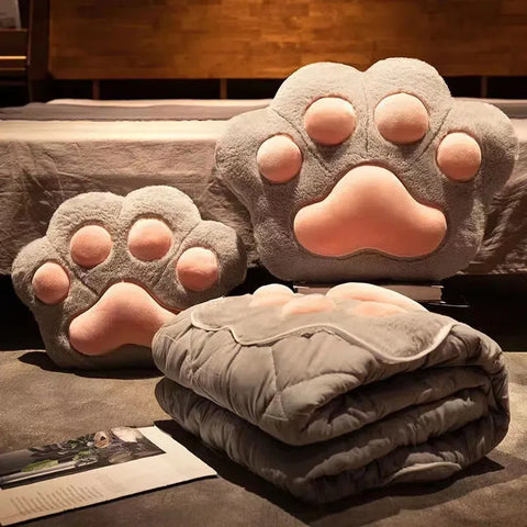 Cat Paw Pillow Blanket