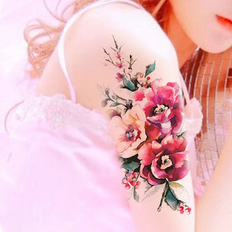 Flower Temporary Tattoo Sticker