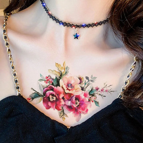 Flower Temporary Tattoo Sticker