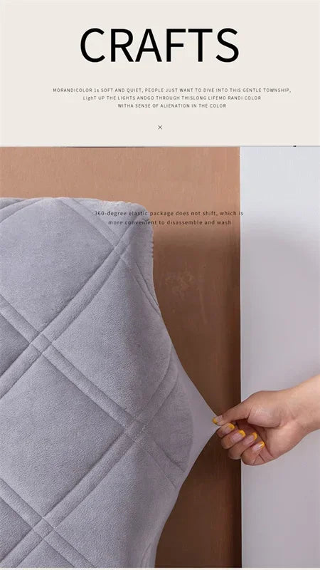 Velvet Soft Bed Headboard Cover