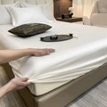 Luxury Glossy Cotton Fitted Bed Sheet