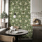 Green Boho Floral Adhesive Wallpaper