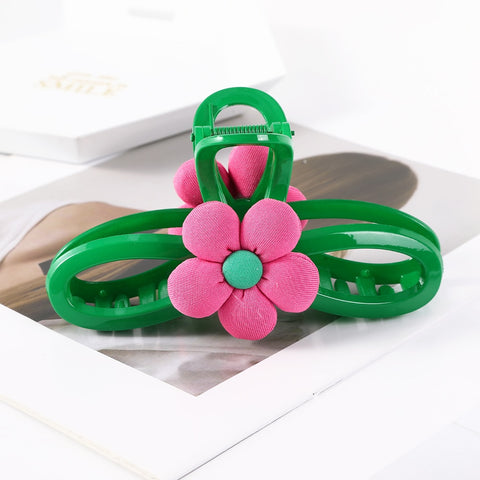 40 Styles Plush Synthetic Fabric Flower Hair Claw