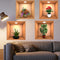 4PCS Potted Plant Illustration Wall Decals