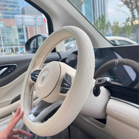 Leather Steering Wheel Cover
