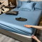 Luxury Glossy Cotton Fitted Bed Sheet