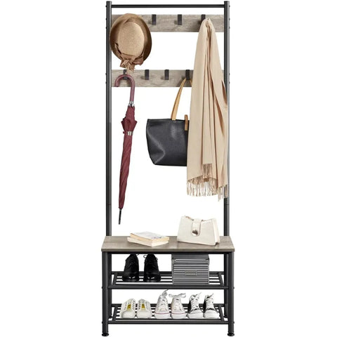 73" Metal Hall Bench Rack