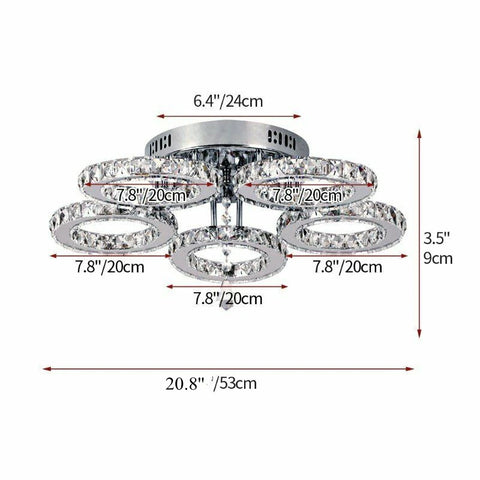 Luxora Beam Luxury Crystal Ceiling Fan