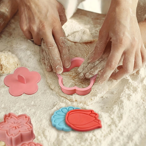 8PCS Flowers Cookie Mold Cutters