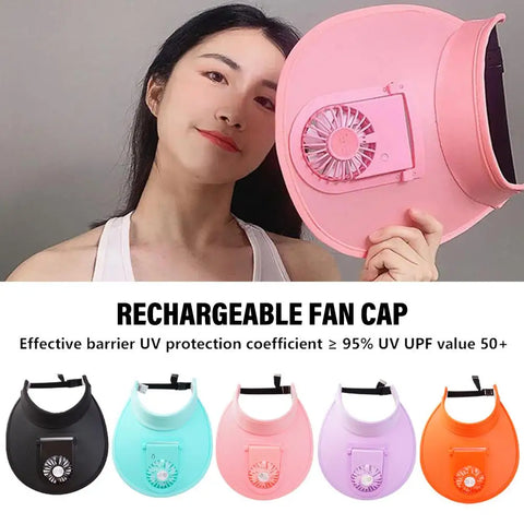 Summer Cooling Fan Hat