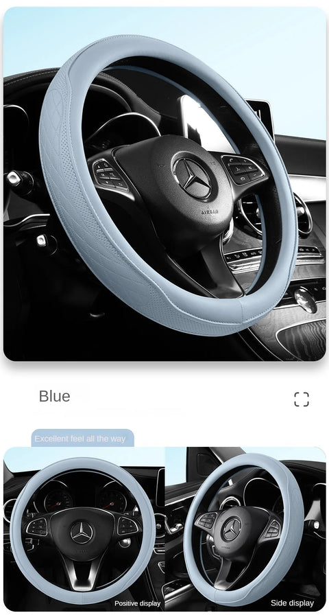 Leather Steering Wheel Cover
