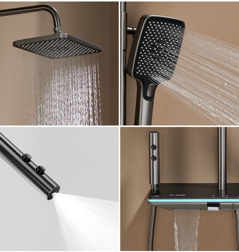LED Digital Rainfall Shower