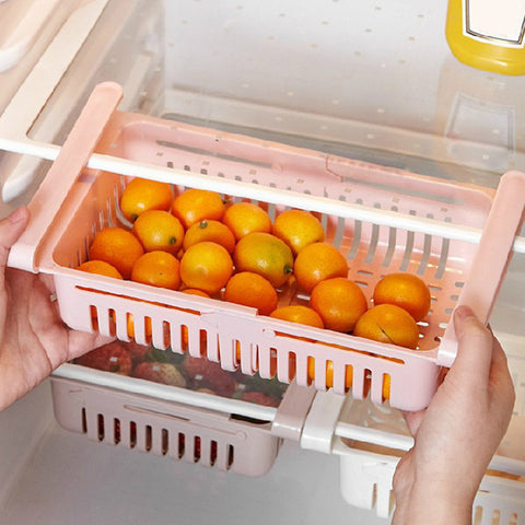 Plastic retractable Fridge Drawer Organizer