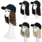 8 Inches Wavy Hair Wig Baseball Cap