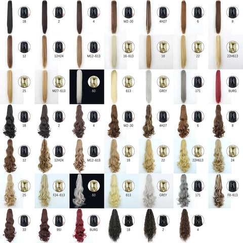 50 Styles Synthetic Long Straight Hair Claw