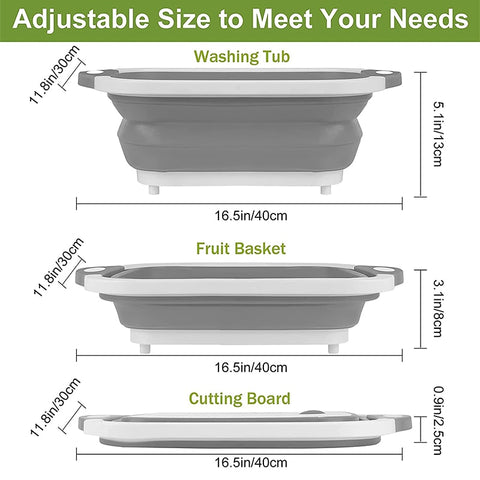 3 in 1 Collapsible Cutting Board