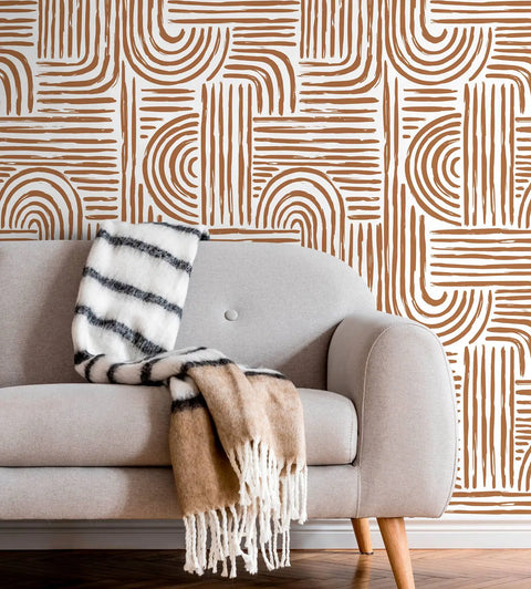 Seamless Brown Brush Strokes Wallpaper