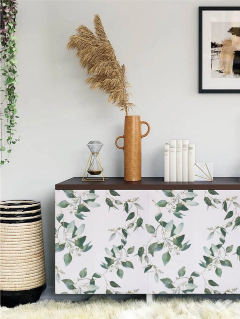 Vinyl Green Leaf Peel and Stick Wallpaper