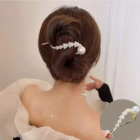 Elegant Rhinestone Metal Hair Pin