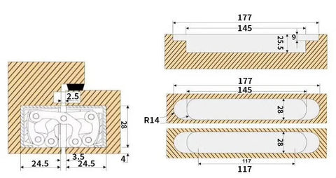 CornerGlide Hinges