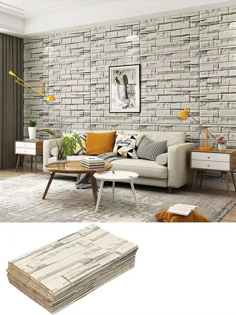 3/5/10m Self-adhesive Foam 3D Wall Paper
