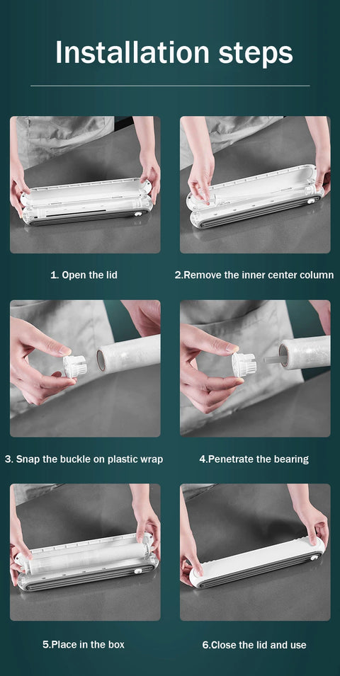 Plastic Cling Wrap Magnetic Dispenser