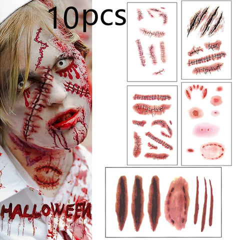 5/10pcs Halloween Tattoo Sticker
