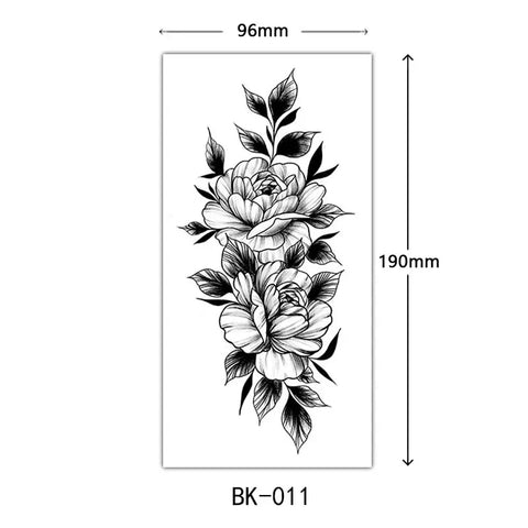 Waterproof Flower Temporary Tattoos