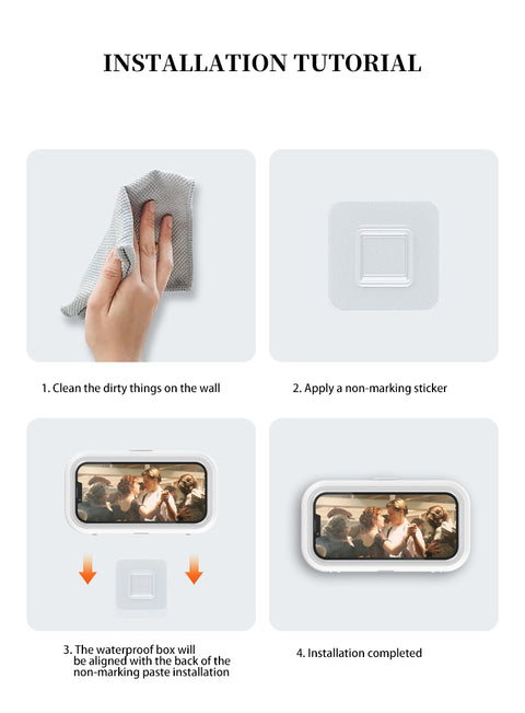 Rotatable Waterproof Shower Phone Holder