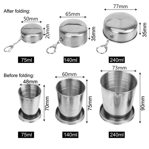 Stainless Steel Folding Cup