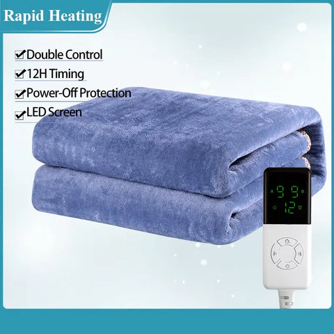 Electric Heating Bed Topper Fleece Blanket