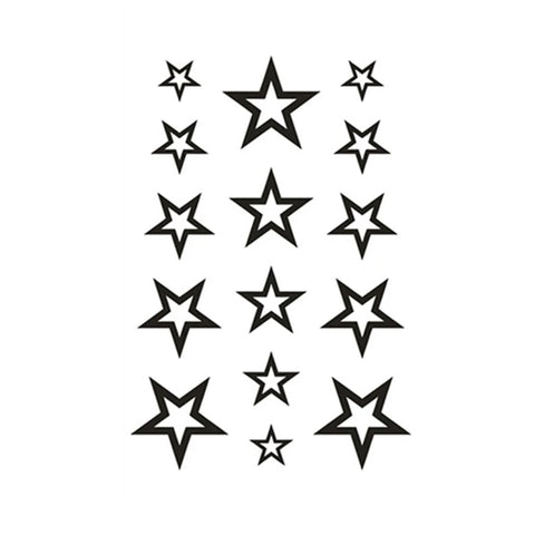 Hollow Star Waterproof Temporary Tattoo Sticker
