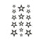 Hollow Star Waterproof Temporary Tattoo Sticker