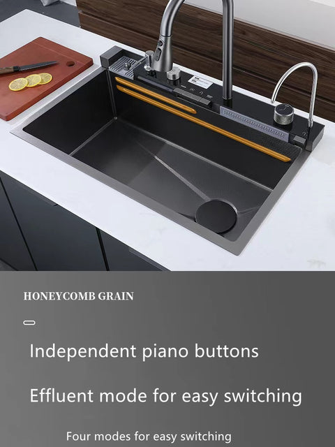 Smart Digital Waterfall Kitchen Sink