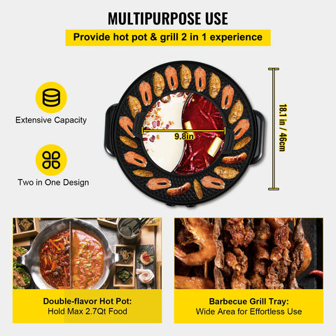 Electric Hot Pot BBQ Griller