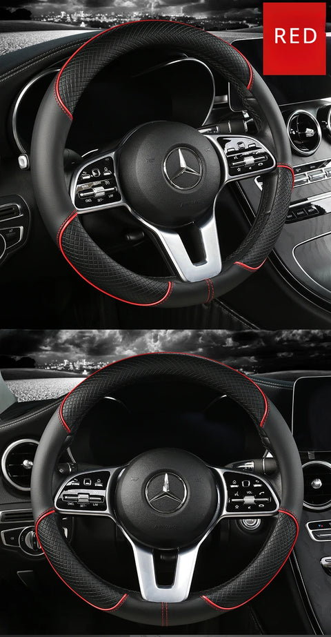Leather Steering Wheel Cover