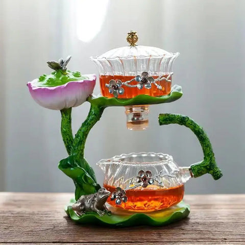 Lotus Essence: Heat-Resistant Kungfu Tea Set